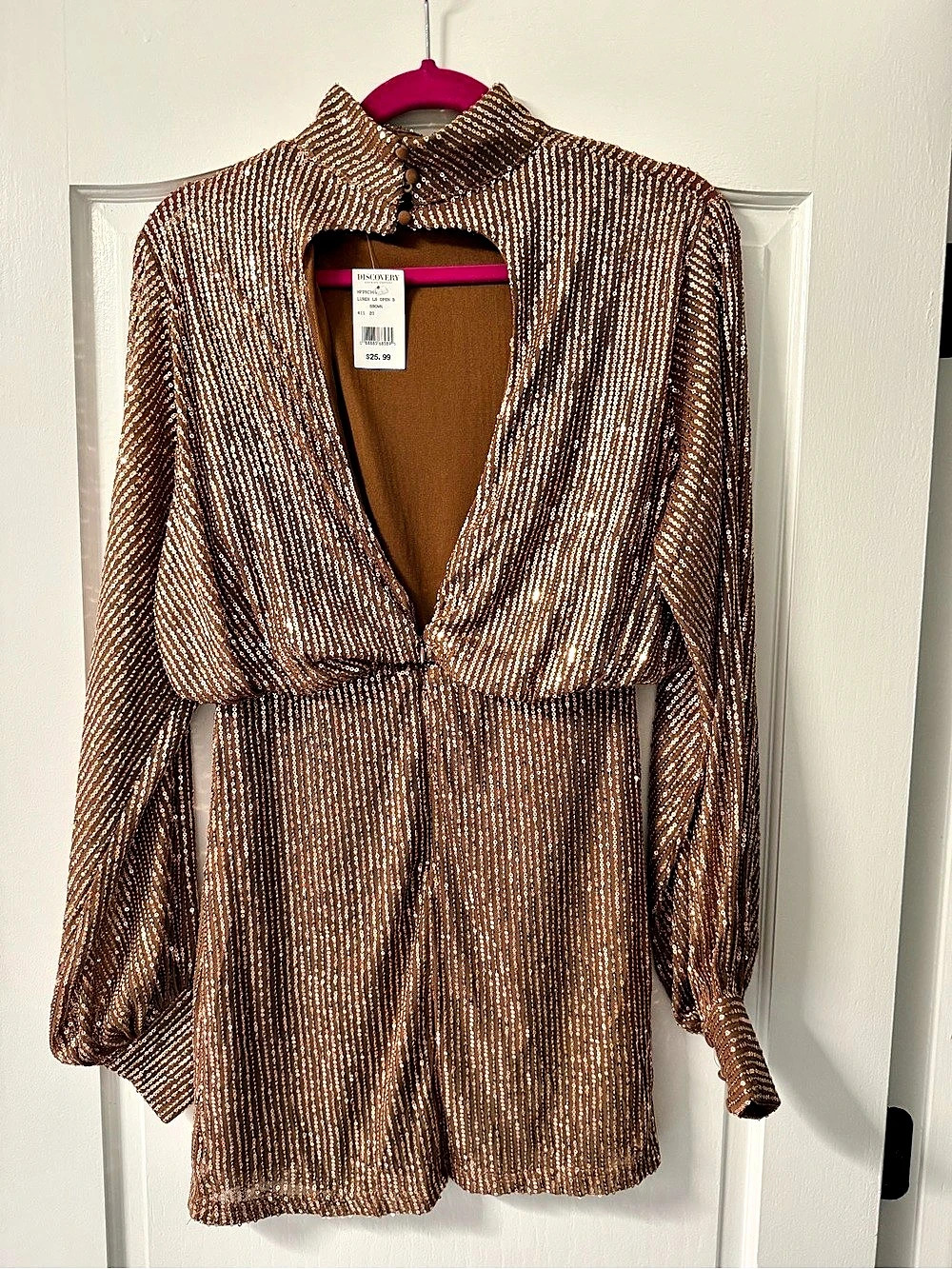 Metallic Mini Dress Size Medium NWT